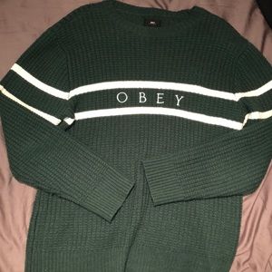 OBEY  Forest Green Wooly Sweater